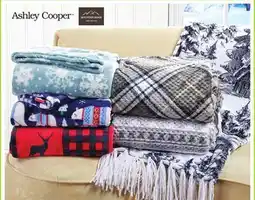 Boscov's ASHLEY COOPER Printed Plush Throws or MOUNTAIN RIDGE Plush-to-Sherpa Throws offer