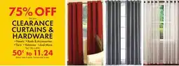 Boscov's CLEARANCE CURTAINS & HARDWARE offer