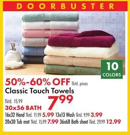 Boscov's Classic Touch Towels offer