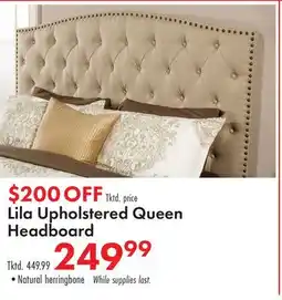 Boscov's Lila Upholstered Queen Headboard offer