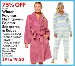 Boscov's Winter Pajamas, Nightgowns, Pajama Separates, & Robes offer