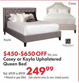 Boscov's Casey or Kayla Upholstered Queen Bed offer