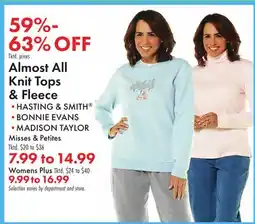 Boscov's Almost All Knit Tops & Fleece offer