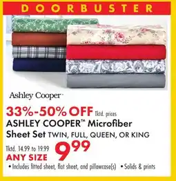 Boscov's ASHLEY COOPER Microfiber Sheet Set offer