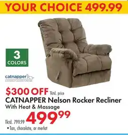 Boscov's CATNAPPER Nelson Rocker Recliner With Heat & Massage offer