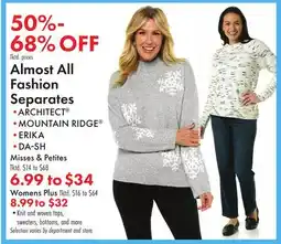 Boscov's Almost All Fashion Separates offer