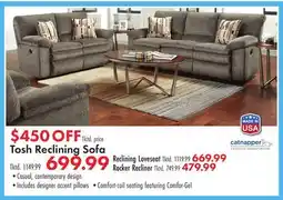 Boscov's Tosh Reclining Sofa offer