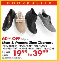 Boscov's Mens & Womens Shoe Clearance offer