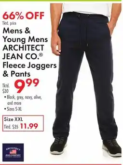 Boscov's Mens & Young Mens ARCHITECT JEAN CO. Fleece Joggers & Pants offer