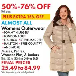 Boscov's Womens Outerwear offer
