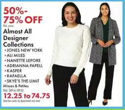 Boscov's Almost All Designer Collections offer
