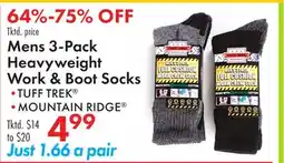 Boscov's Mens 3-Pack Heavyweight Work & Boot Socks offer