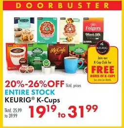 Boscov's KEURIG K-Cups offer