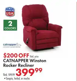 Boscov's CATNAPPER Winston Rocker Recliner offer