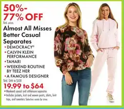 Boscov's Almost All Misses Better Casual Separates offer
