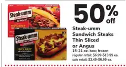 ACME Steak-umm Sandwich Steaks Thin Sliced or Angus offer