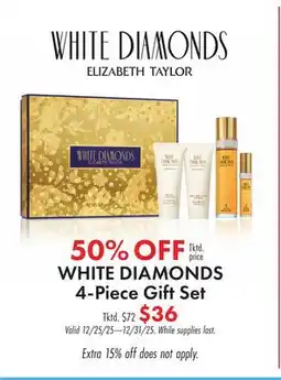 Boscov's WHITE DIAMONDS 4-Piece Gift Set offer