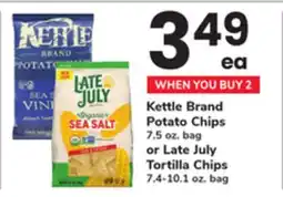 ACME Kettle Brand Potato Chips 7.5 oz. bag or Late July Tortilla Chips 7.4-10.1 oz. bag offer