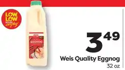 Weis Markets Weis Quality Eggnog offer