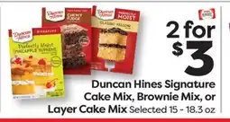 Weis Markets Duncan Hines Signature Cake Mix, Brownie Mix, or Layer Cake Mix offer