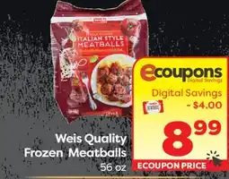 Weis Markets Weis Quality Frozen Meatballs offer