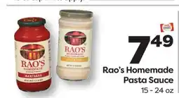 Weis Markets Rao's Homemade Pasta Sauce offer