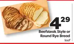 Weis Markets Beefsteak Style or Round Rye Bread offer
