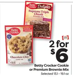 Weis Markets Betty Crocker Cookie or Premium Brownie Mix offer
