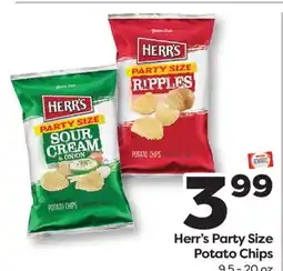 Weis Markets Herr's Party Size Potato Chips offer