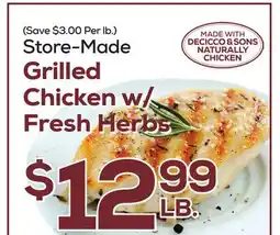DeCicco & Sons Grilled Chicken w/Fresh Herbs offer