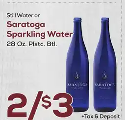 DeCicco & Sons Still Water or Saratoga Sparkling Water offer