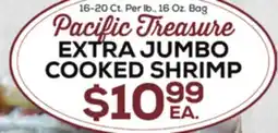 DeCicco & Sons Pacific Treasure EXTRA JUMBO COOKED SHRIMP offer