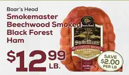 DeCicco & Sons Boar's Head Smokemaster Beechwood Smoked Black Forest Ham offer
