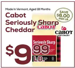 DeCicco & Sons Cabot Seriously Sharp Cheddar offer