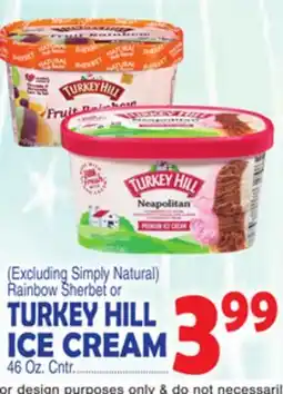 Bravo Supermarkets TURKEY HILL ICE CREAM 46 Oz. Cntr offer