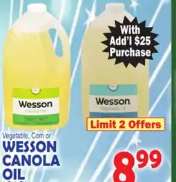 Bravo Supermarkets WESSON CANOLA OIL offer