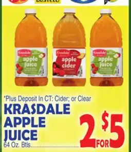 Bravo Supermarkets KRASDALE APPLE JUICE offer