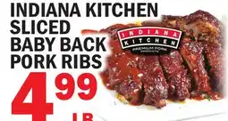 Bravo Supermarkets INDIANA KITCHEN BABY BACK PORK RIBS offer