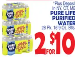 Bravo Supermarkets PURE LIFE PURIFIED WATER offer