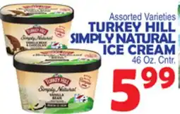 Bravo Supermarkets TURKEY HILL SIMPLY NATURAL ICE CREAM offer