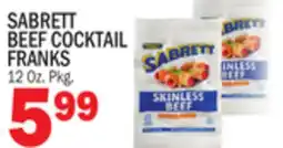 Bravo Supermarkets SABRETT BEEF COCKTAIL FRANKS offer