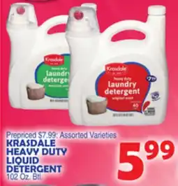Bravo Supermarkets KRASDALE HEAVY DUTY LIQUID DETERGENT offer
