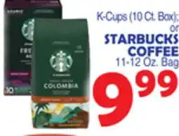 Bravo Supermarkets STARBUCKS COFFEE, 11-12 Oz. Bag offer