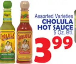 Bravo Supermarkets CHOLULA HOT SAUCE offer