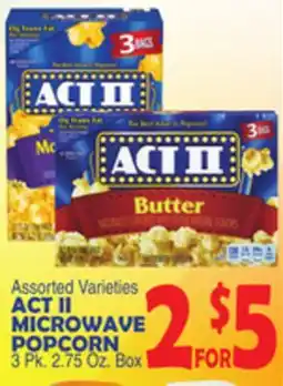 Bravo Supermarkets ACT II MICROWAVE POPCORN offer