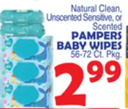 Bravo Supermarkets PAMPERS BABY WIPES offer
