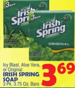 Bravo Supermarkets IRISH SPRING SOAP 3 Pk. 3.75 Oz. Bars offer