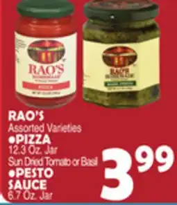 Bravo Supermarkets RAO'S PIZZA, PESTO SAUCE offer