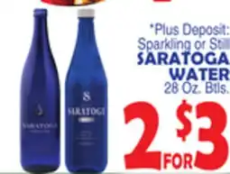 Bravo Supermarkets SARATOGA WATER offer