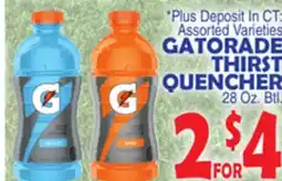 Bravo Supermarkets GATORADE THIRST QUENCHER offer